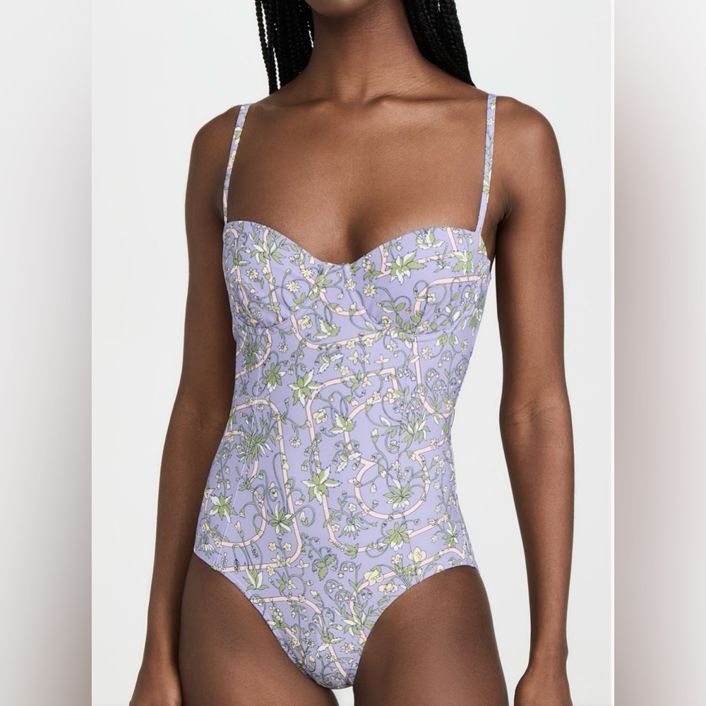 Tory Burch floral print underwire swimsuit - Medium